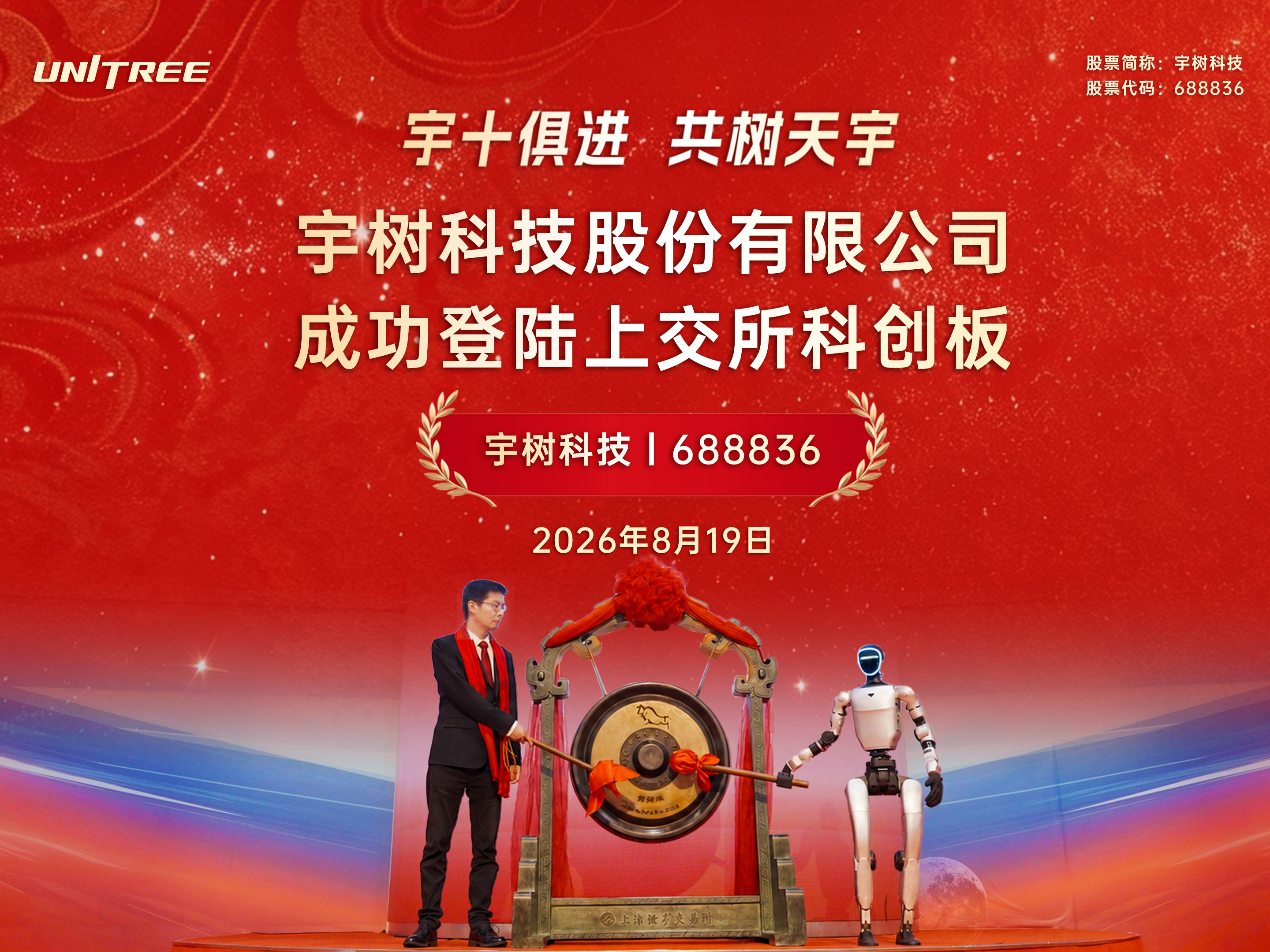宇树科技成功登陆上交所科创板