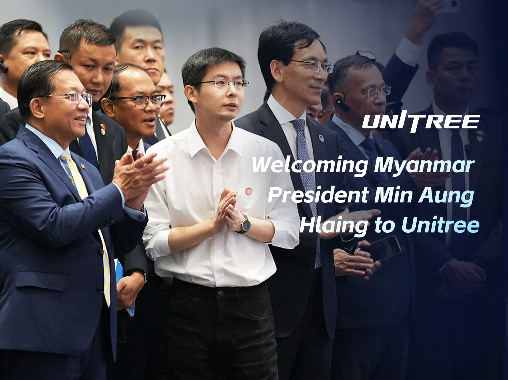 Welcoming Myanmar President Min Aung Hlaing to Unitree